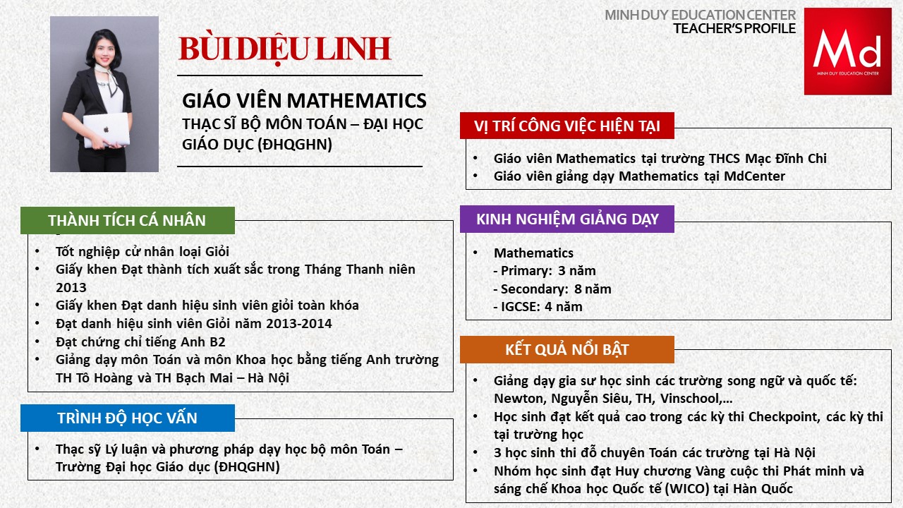 Cô Giáo Bùi Diệu Linh Mdcenter